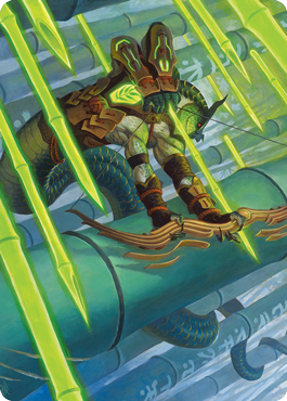Bamboo Grove Archer Art Card [Kamigawa: Neon Dynasty Art Series] Magic: The Gathering