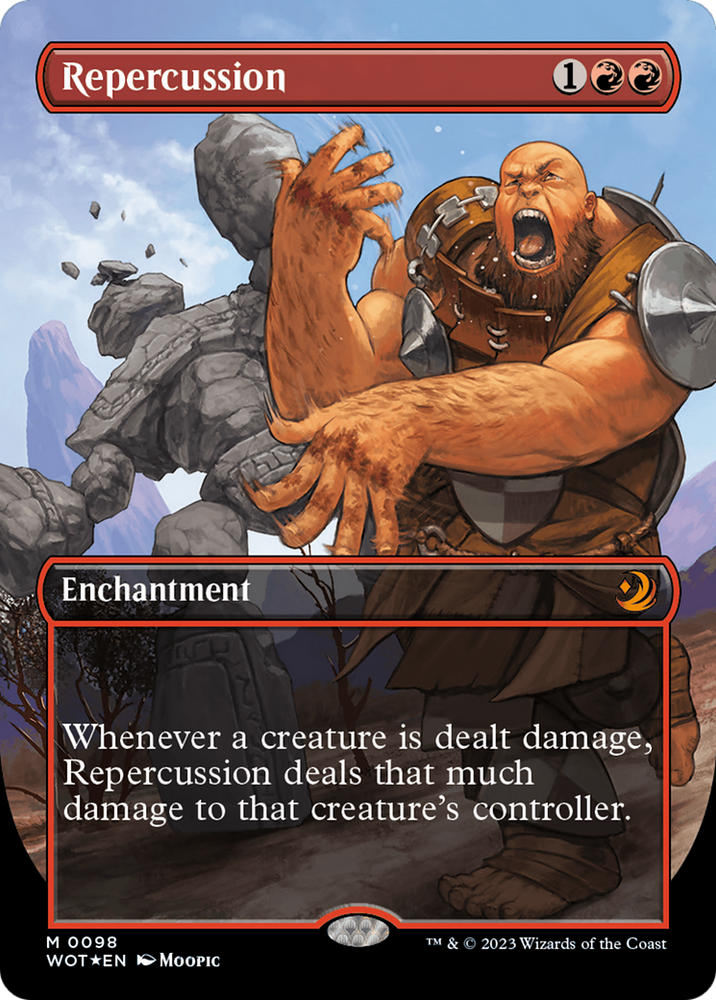 Repercussion (Anime Borderless) (Confetti Foil) [Wilds of Eldraine: Enchanting Tales] Magic: The Gathering