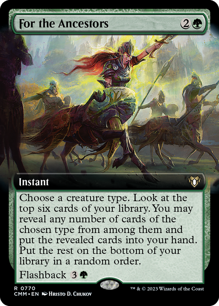 For the Ancestors (Extended Art) [Commander Masters] Magic: The Gathering
