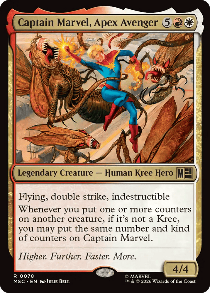 Captain Marvel, Apex Avenger (Surge Foil) [Marvel Super Heroes Commander]