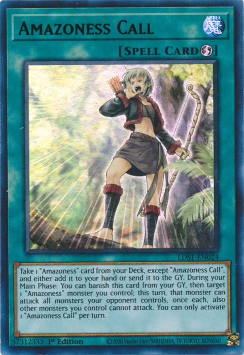 Amazoness Call (Green) [LDS1-EN024] Ultra Rare - Yugioh Cards For Your TCG Needs!