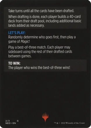 Winchester Draft (Magic Minigame) [Kamigawa: Neon Dynasty Minigame] Magic: The Gathering