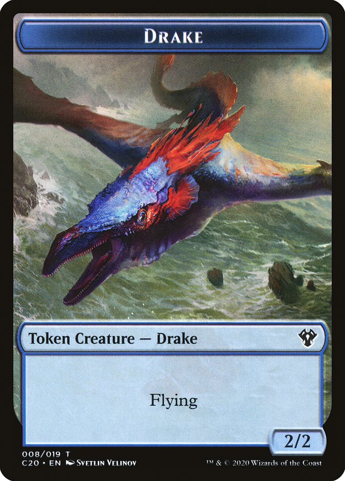 Human Soldier (005) // Drake Double-Sided Token [Commander 2020 Tokens] Magic: The Gathering