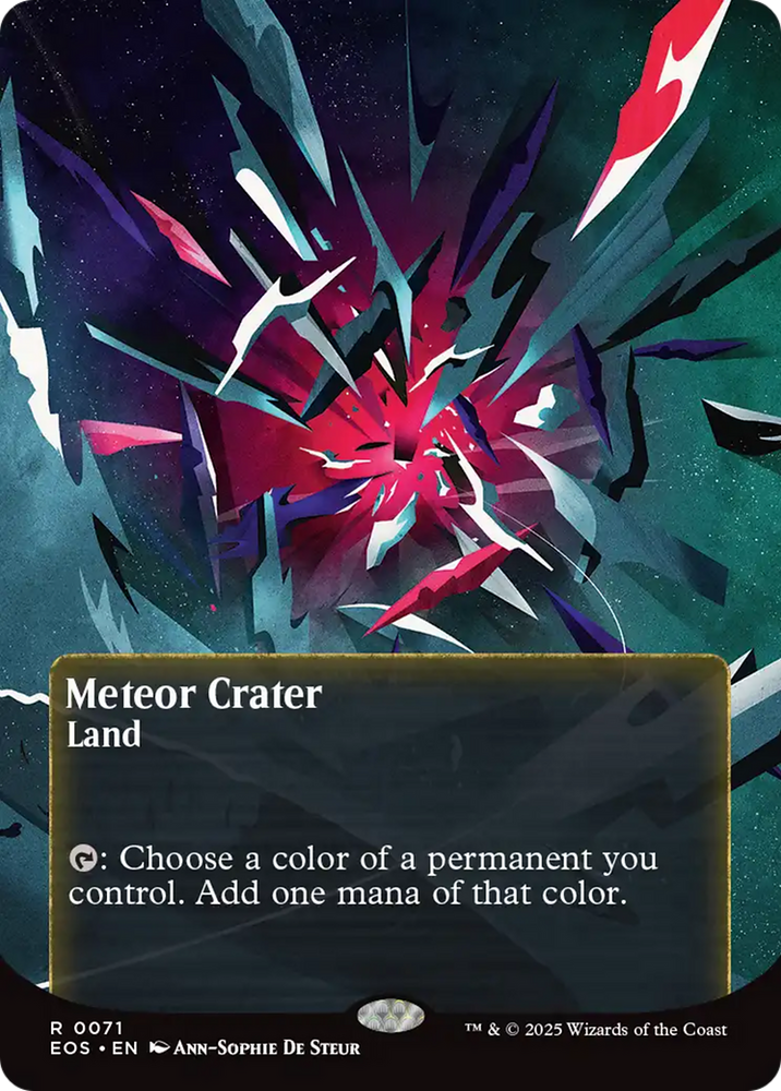 Meteor Crater (0071) (Borderless) [Edge of Eternities: Stellar Sights] Magic: The Gathering