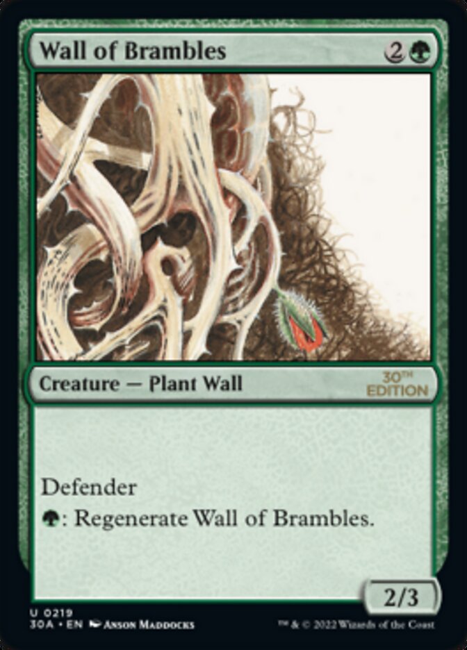 Wall of Brambles [30th Anniversary Edition] Magic: The Gathering