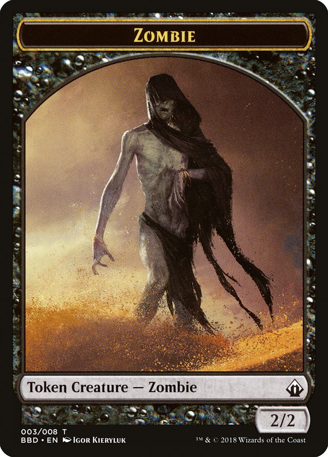 Zombie Token [Battlebond Tokens] Magic: The Gathering