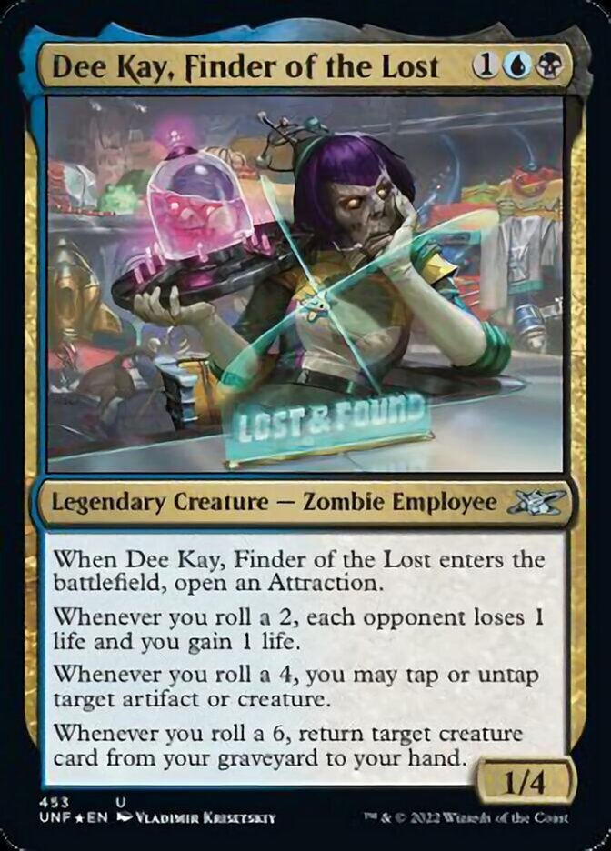 Dee Kay, Finder of the Lost (Galaxy Foil) [Unfinity] Magic: The Gathering