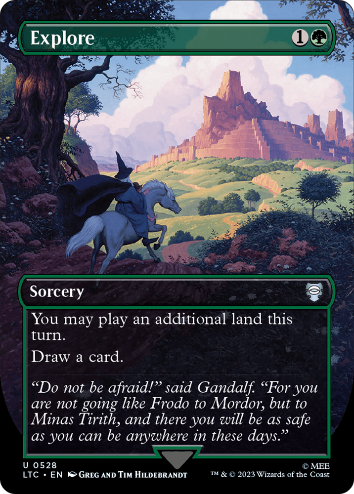 Explore (Borderless) [The Lord of the Rings: Tales of Middle-Earth Commander] Magic: The Gathering