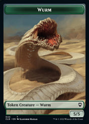 Phyrexian Beast // Wurm Double-Sided Token [Commander Legends: Battle for Baldur's Gate Tokens] Magic: The Gathering