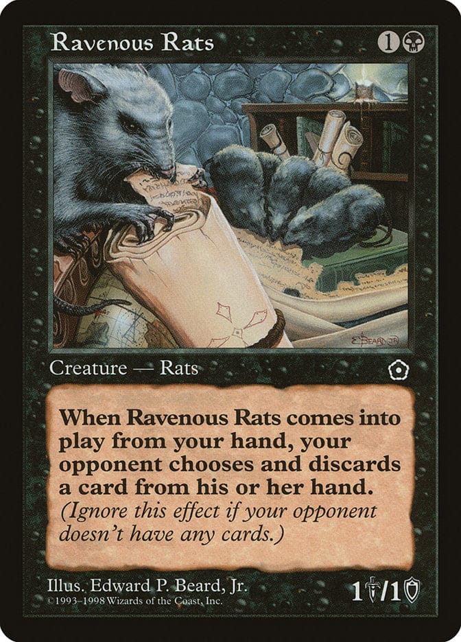 Ravenous Rats [Portal Second Age] Magic: The Gathering