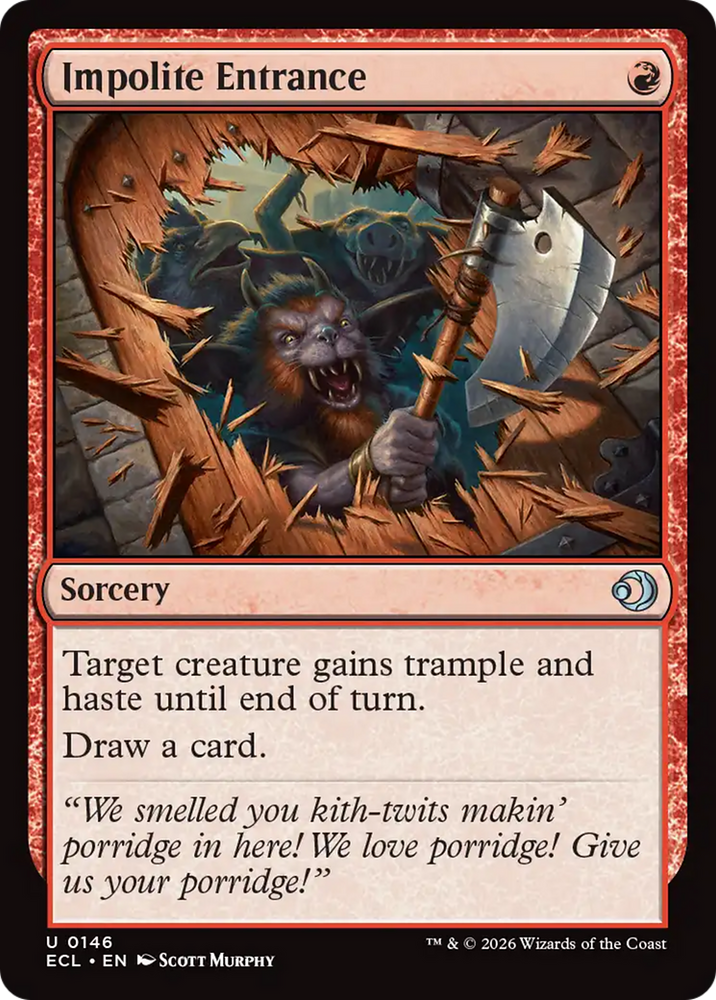 Impolite Entrance [Lorwyn Eclipsed] Magic: The Gathering