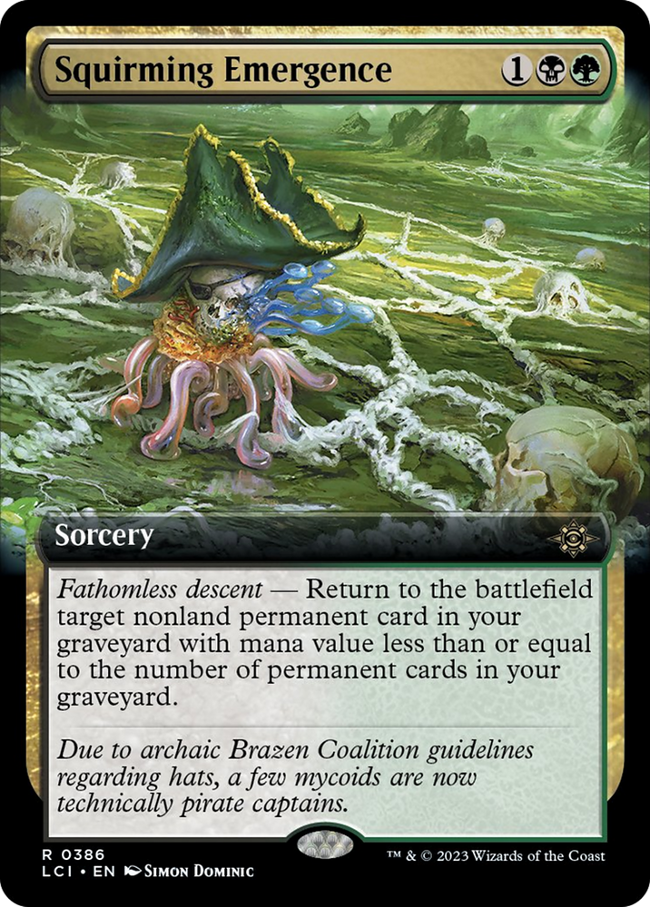 Squirming Emergence (Extended Art) [The Lost Caverns of Ixalan] Magic: The Gathering