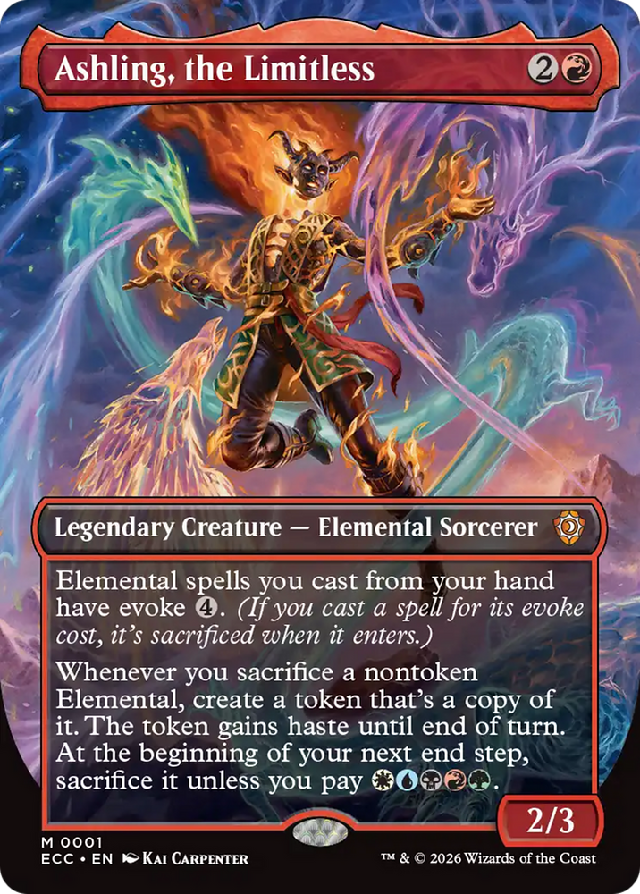 Ashling, the Limitless (Borderless) [Lorwyn Eclipsed Commander] Magic: The Gathering