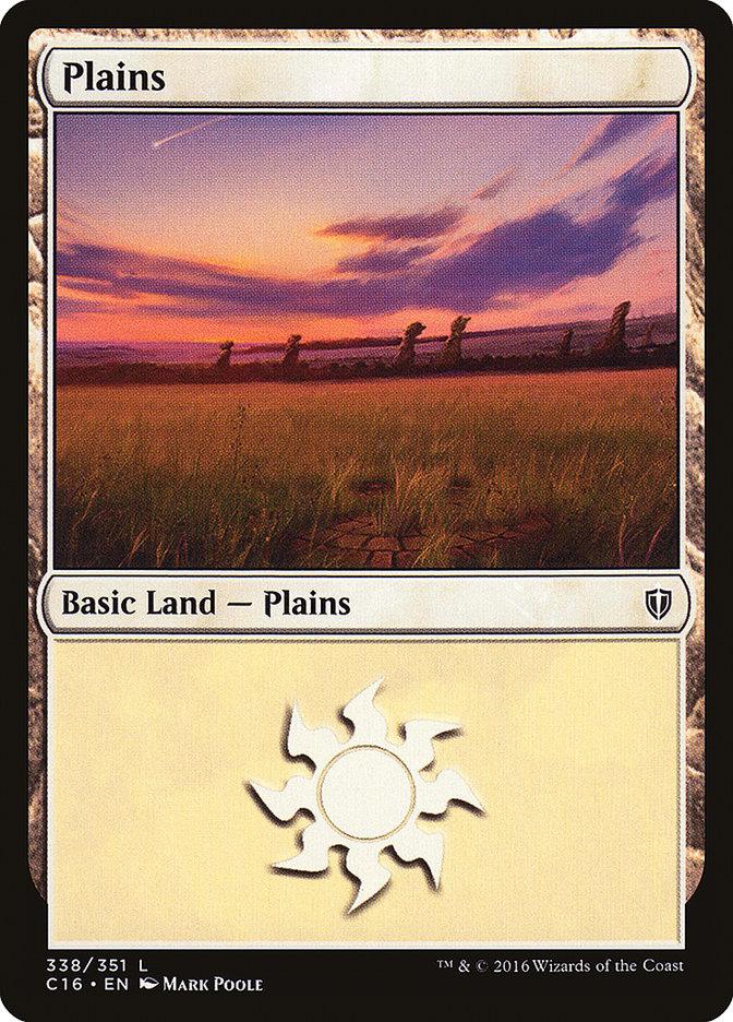 Plains (338) [Commander 2016] Magic: The Gathering