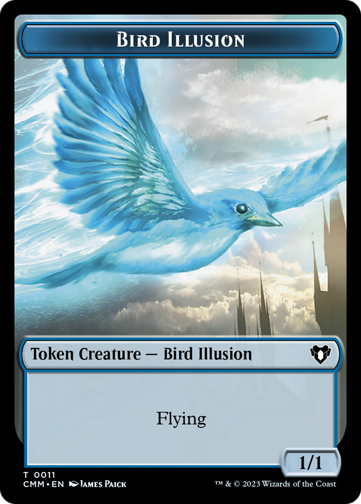 Bird // Bird Illusion Double-Sided Token [Commander Masters Tokens] Magic: The Gathering