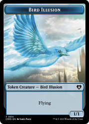 Bird // Bird Illusion Double-Sided Token [Commander Masters Tokens] Magic: The Gathering