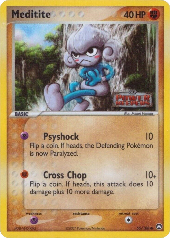 Meditite (55/108) (Stamped) [EX: Power Keepers] Pokémon