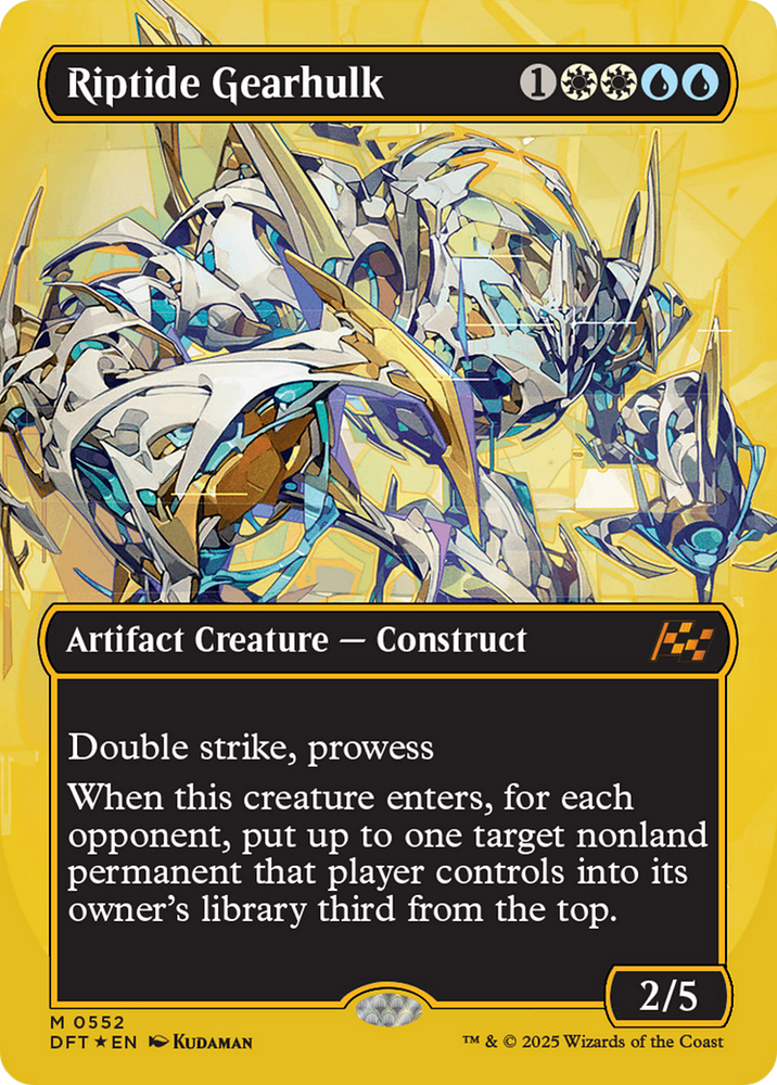 Riptide Gearhulk (Borderless) (First-Place Foil) [Aetherdrift] Magic: The Gathering