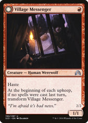 Village Messenger // Moonrise Intruder [Shadows over Innistrad] Magic: The Gathering