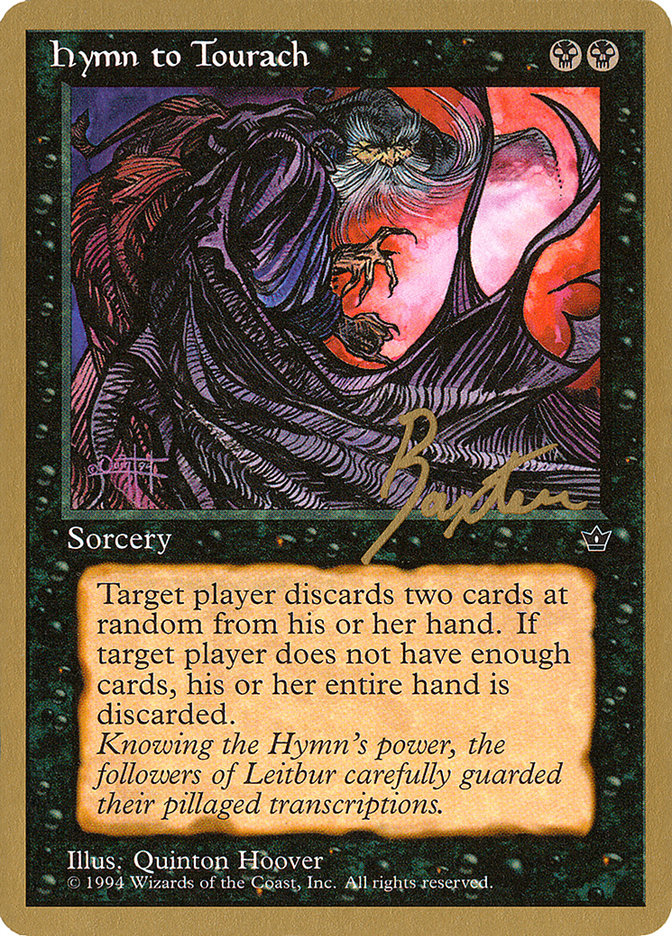Hymn to Tourach (Cloak) (George Baxter) [Pro Tour Collector Set] Magic: The Gathering