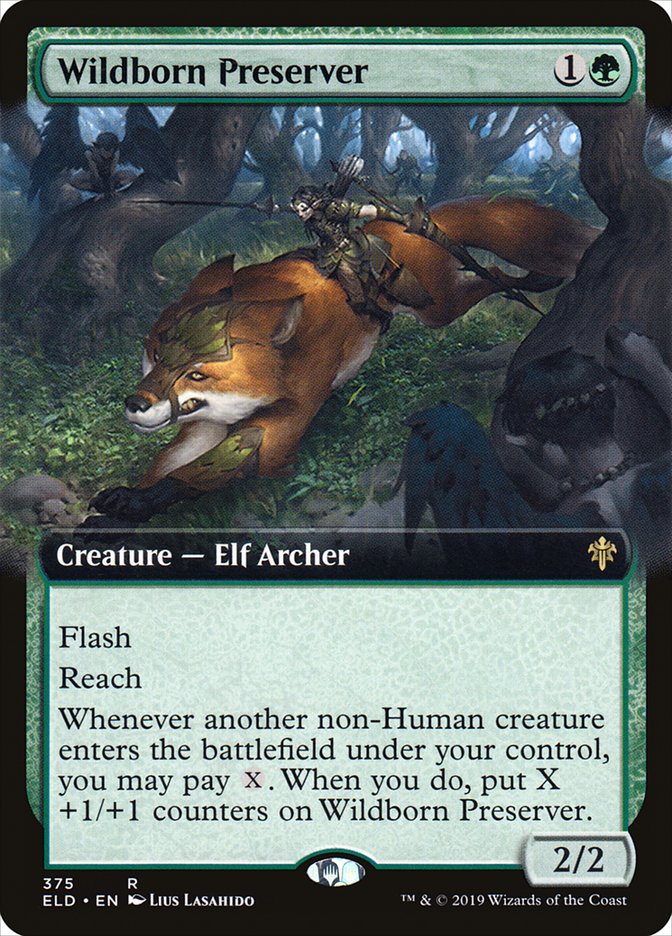 Wildborn Preserver (Extended Art) [Throne of Eldraine] Magic: The Gathering