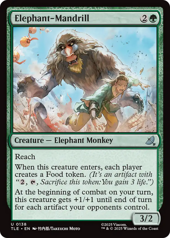 Elephant-Mandrill [Avatar: The Last Airbender: Eternal-Legal] Magic: The Gathering