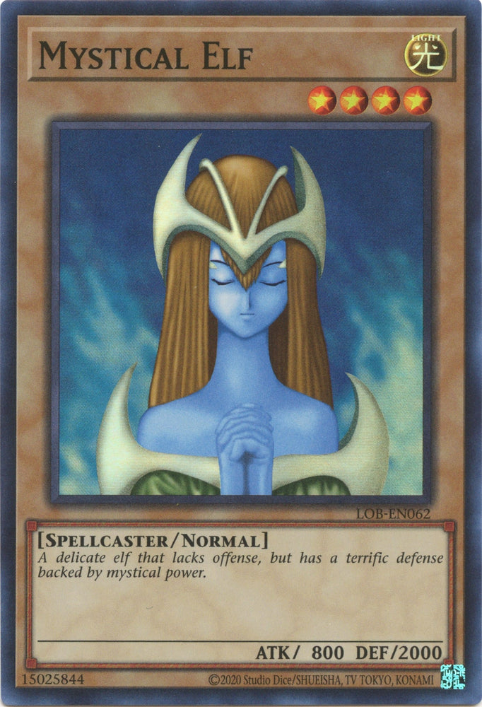 Mystical Elf (25th Anniversary) [LOB-EN062] Super Rare - Yugioh Cards For Your TCG Needs!