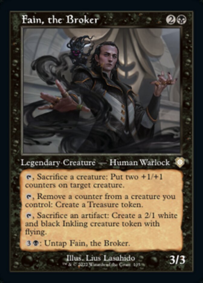 Fain, the Broker (Retro) [The Brothers' War Commander] Magic: The Gathering