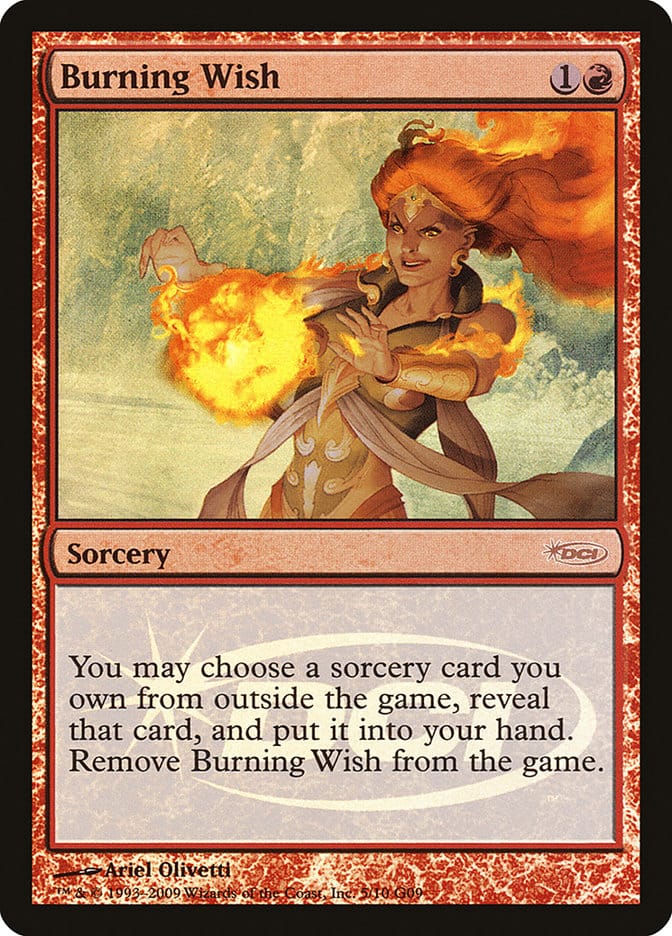 Burning Wish [Judge Gift Cards 2009] Magic: The Gathering