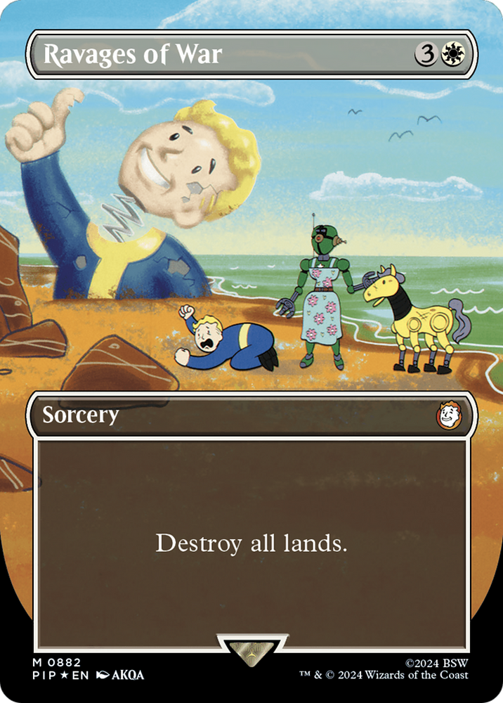 Ravages of War (Borderless) (Surge Foil) [Fallout] Magic: The Gathering