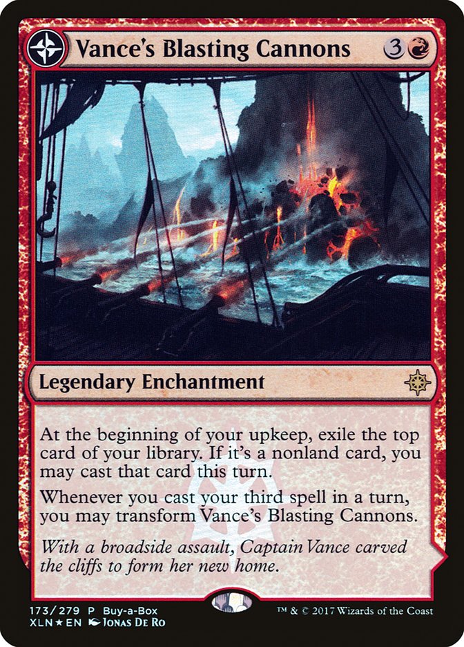 Vance's Blasting Cannons // Spitfire Bastion (Buy-A-Box) [Ixalan Treasure Chest] Magic: The Gathering