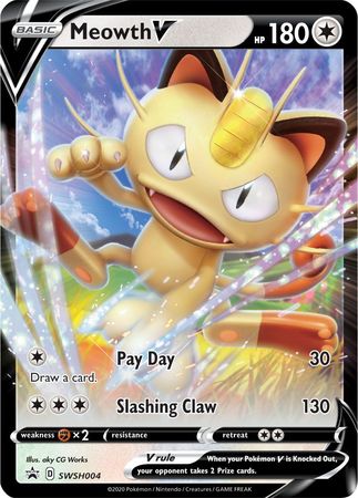 Meowth V (SWSH004) [Sword & Shield: Black Star Promos] Pokémon