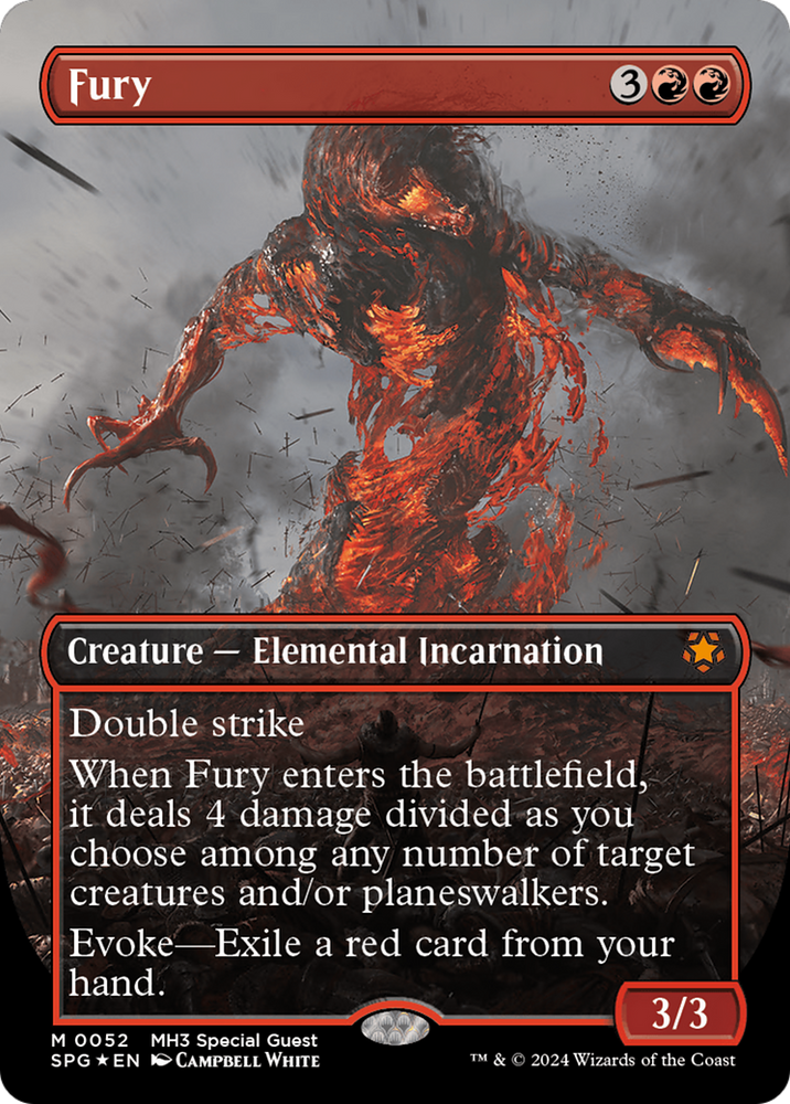 Fury (Borderless) (Textured Foil) [Modern Horizons 3 Special Guests] Magic: The Gathering