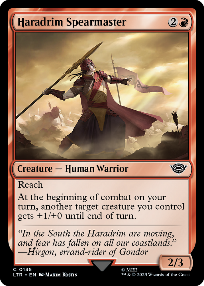 Haradrim Spearmaster [The Lord of the Rings: Tales of Middle-Earth] Magic: The Gathering