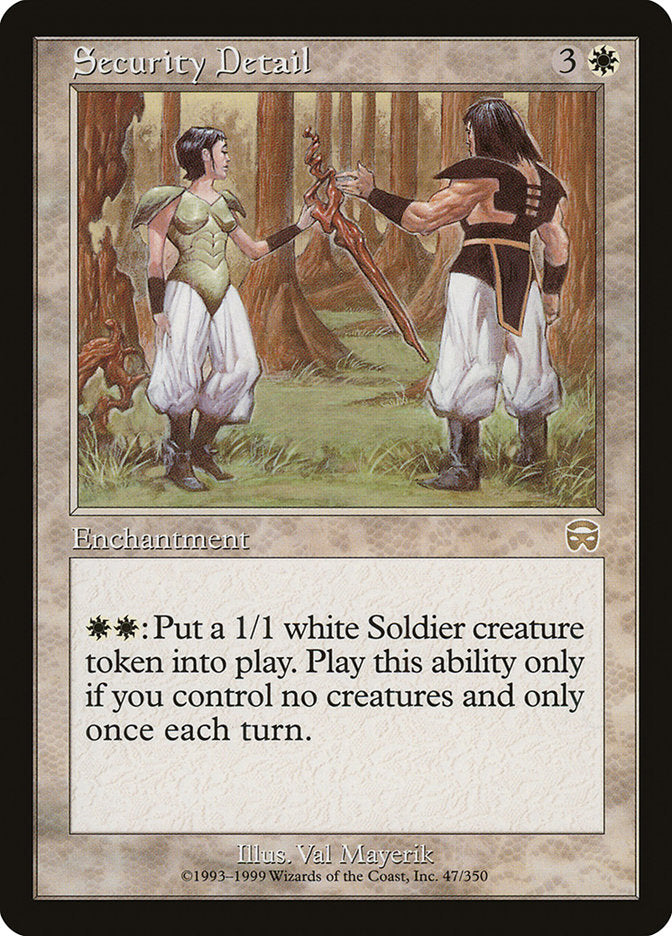 Security Detail [Mercadian Masques] Magic: The Gathering