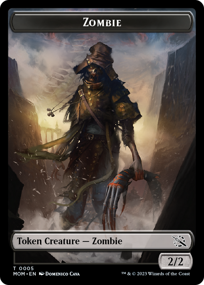Zombie Token [March of the Machine Tokens] Magic: The Gathering