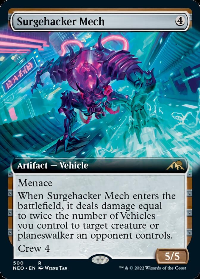 Surgehacker Mech (Extended Art) [Kamigawa: Neon Dynasty] Magic: The Gathering