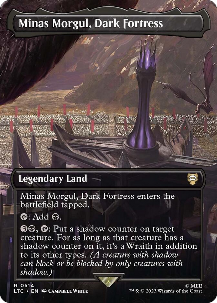 Minas Morgul, Dark Fortress (Borderless) [The Lord of the Rings: Tales of Middle-Earth Commander] Magic: The Gathering