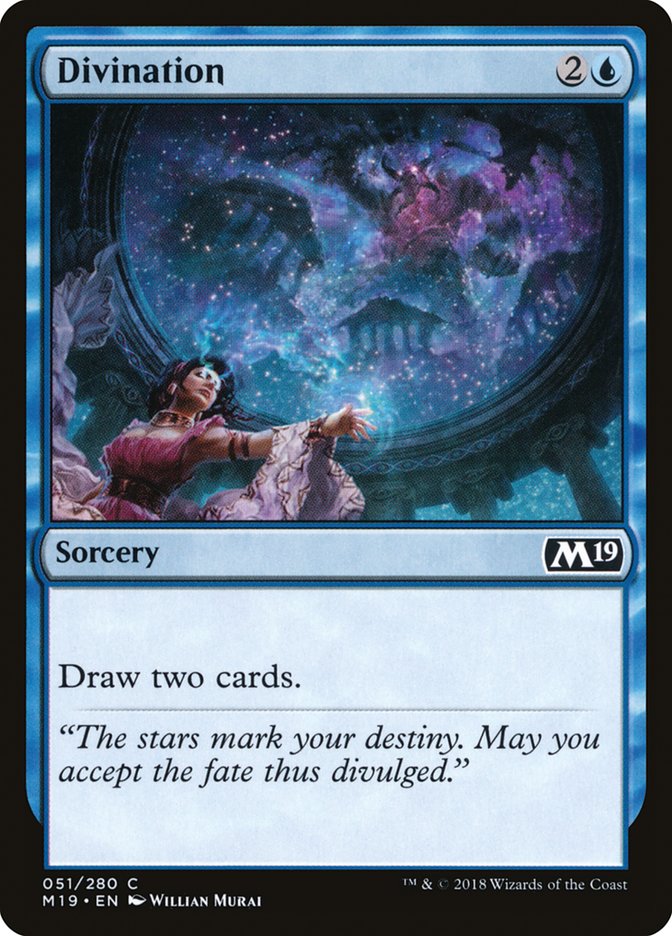 Divination [Core Set 2019] Magic: The Gathering