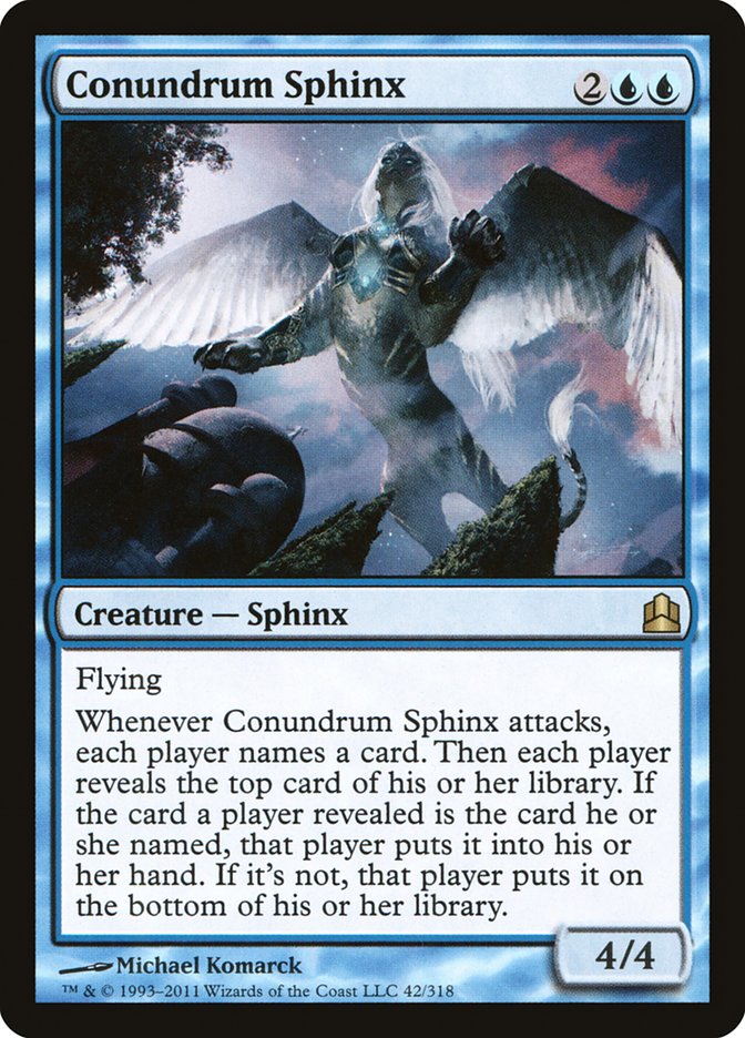 Conundrum Sphinx [Commander 2011] Magic: The Gathering