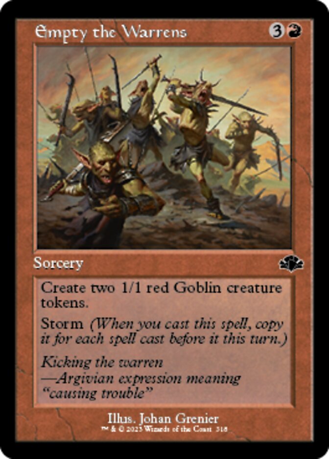 Empty the Warrens (Retro) [Dominaria Remastered] Magic: The Gathering