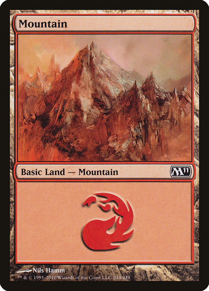 Mountain (244) [Magic 2011] Magic: The Gathering