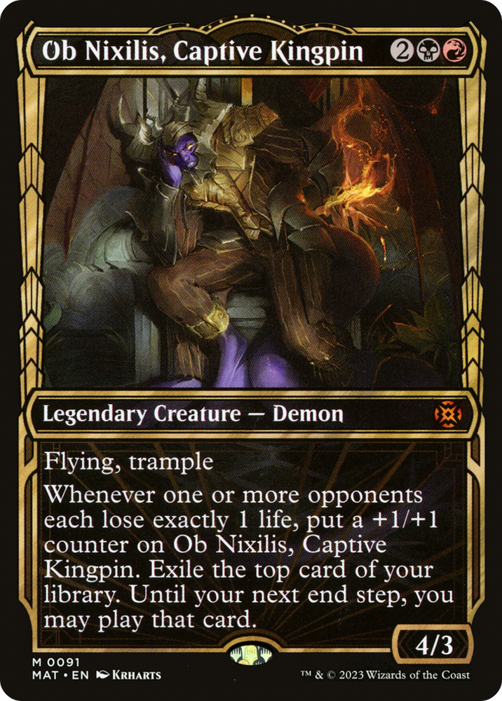 Ob Nixilis, Captive Kingpin (Showcase) [March of the Machine: The Aftermath] Magic: The Gathering