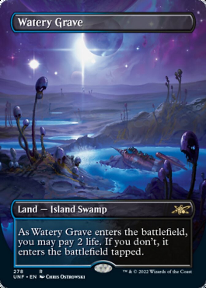 Watery Grave (Borderless) [Unfinity] Magic: The Gathering
