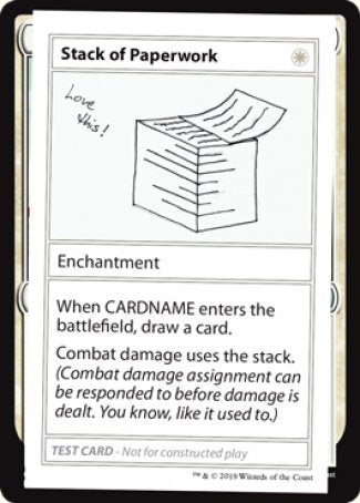 Stack of Paperwork (2021 Edition) [Mystery Booster Playtest Cards] Magic: The Gathering