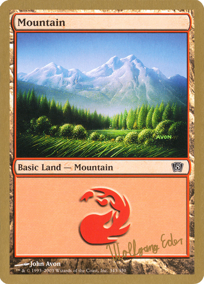 Mountain (we343) (Wolfgang Eder) [World Championship Decks 2003] Magic: The Gathering