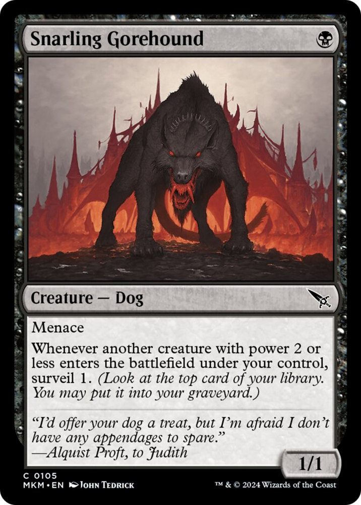 Snarling Gorehound [Murders at Karlov Manor] Magic: The Gathering