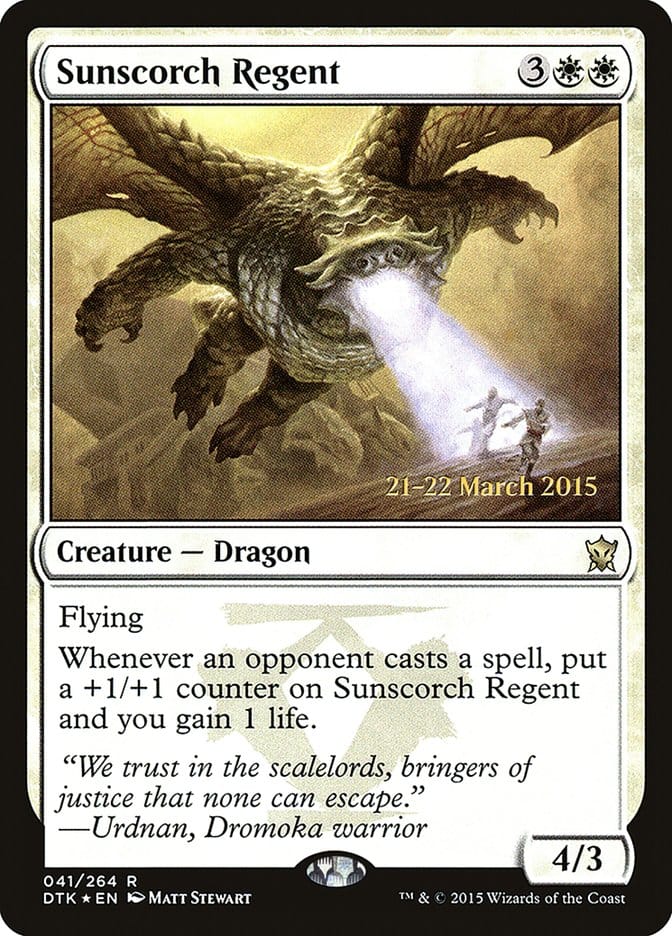 Sunscorch Regent [Dragons of Tarkir Prerelease Promos] Magic: The Gathering