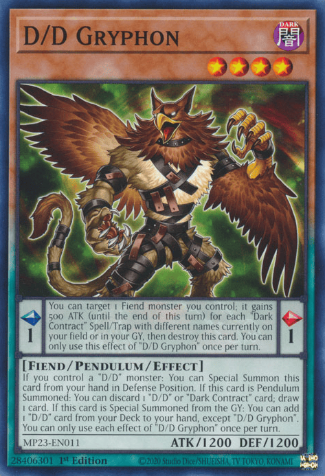 D/D Gryphon [MP23-EN011] Common - Yugioh Cards For Your TCG Needs!