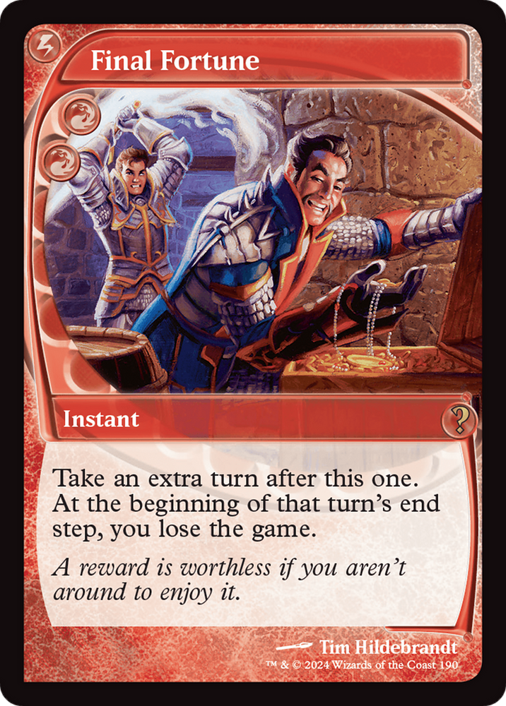 Final Fortune (Future Sight) [Mystery Booster 2] Magic: The Gathering